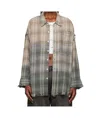 R13 Drop-shoulder Work Shirt In Gray