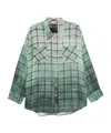 R13 Checked-pattern Shirt In Green