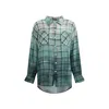 R13 Check Shirt In Green