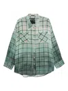 R13 Checked-pattern Shirt In Green
