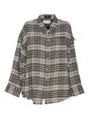 R13 Shredded Shirt In Multi