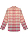 R13 Checked Shirt In Pink