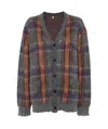 R13 Checked Sweater In Gray