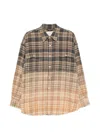 R13 Check-pattern Shirt In Multi