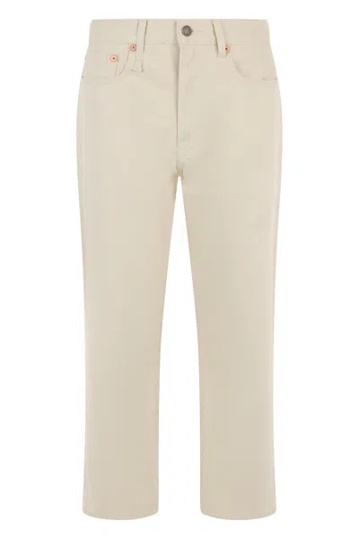 R13 Classic Fit Straight Leg Jeans In White