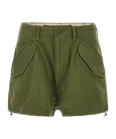 R13 Classic Marianne Utility Shorts In Green