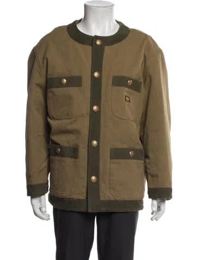 Pre-owned R13 Colorblock Pattern Utility Jacket In Green