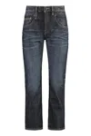 R13 COPPER METAL RIVET DENIM STRAIGHT-LEG JEANS