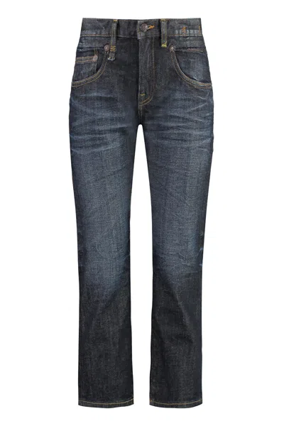 R13 5-pocket Straight-leg Jeans In Navy