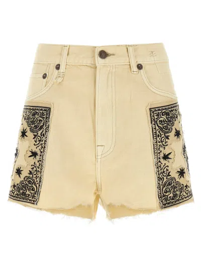 R13 Cotton Bermuda Women's Shorts In White