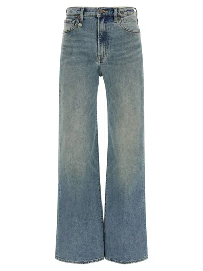 R13 Cotton Fla Women's Jeans In Blue