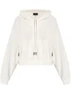 R13 Funnel Neck Cropped Popover In Ecru In White