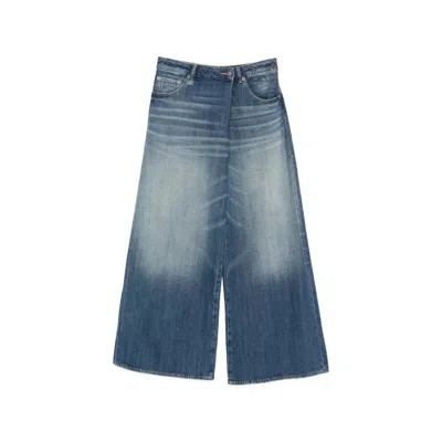 R13 Cotton Wide-leg Jeans In Blue