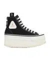 R13 Black Courtney Platform High Top Sneakers In White