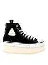 R13 Black Courtney Platform High Top Sneakers In White