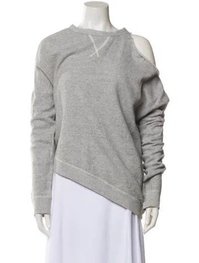 Pre-owned R13 Cowl Neck Long Sleeve Sweatshirt In Gray