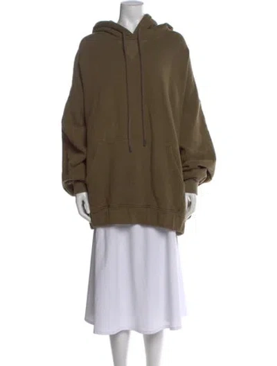 Pre-owned R13 Crew Neck Long Sleeve Hoodie In Green