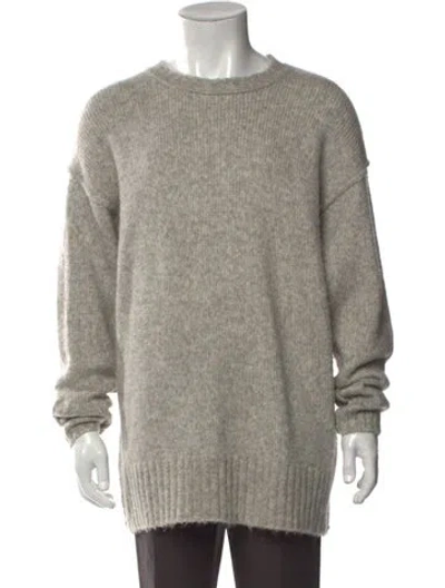Pre-owned R13 Crew Neck Long Sleeve Pullover In Gray