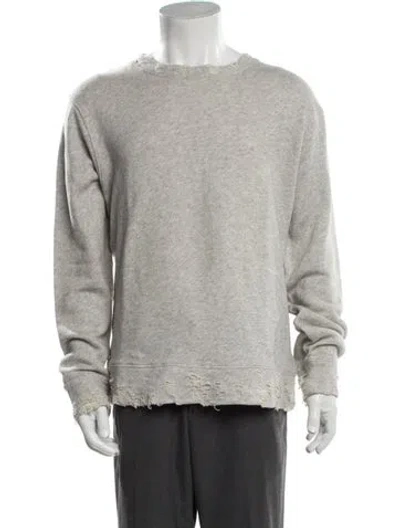 Pre-owned R13 Crew Neck Long Sleeve Pullover In Grey