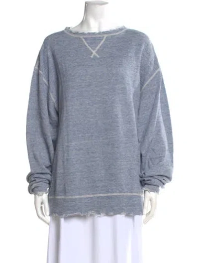 Pre-owned R13 Crew Neck Long Sleeve Sweatshirt In Blue