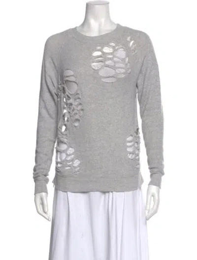 Pre-owned R13 Crew Neck Long Sleeve Sweatshirt In Gray