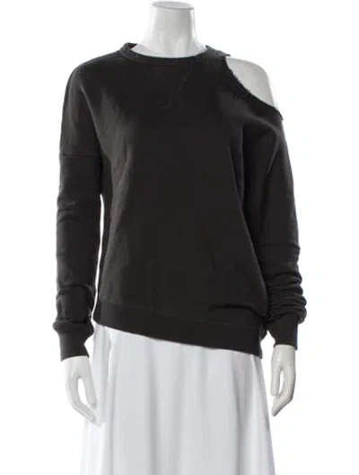 Pre-owned R13 Crew Neck Long Sleeve Sweatshirt In Gray