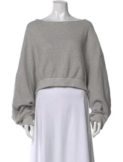 Pre-owned R13 Crew Neck Long Sleeve Sweatshirt In Gray