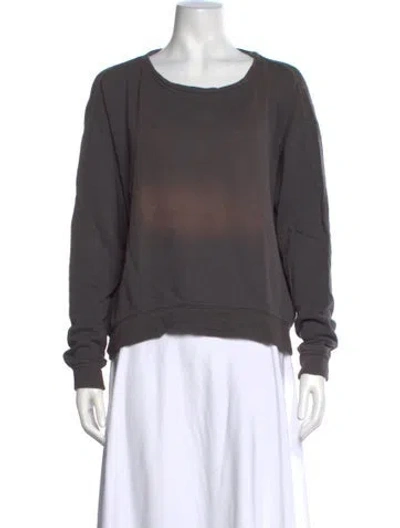 Pre-owned R13 Crew Neck Long Sleeve Sweatshirt In Gray