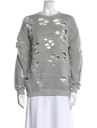 Pre-owned R13 Crew Neck Long Sleeve Sweatshirt In Grey