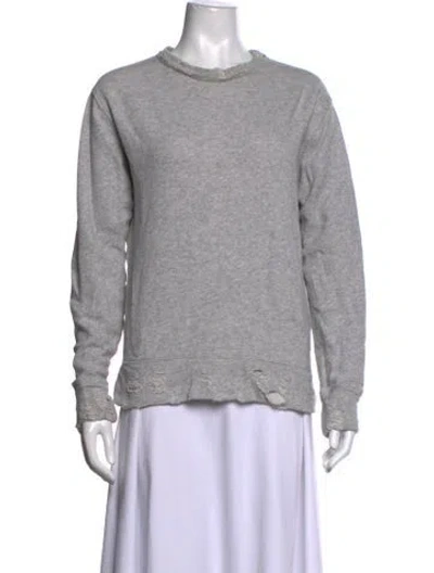 Pre-owned R13 Crew Neck Long Sleeve Sweatshirt In Grey