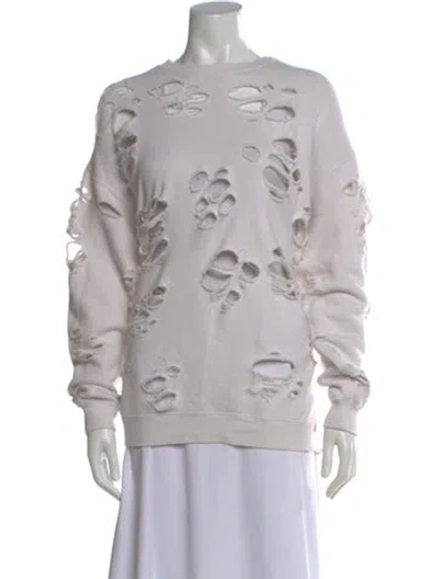 Pre-owned R13 Crew Neck Long Sleeve Sweatshirt In Neutral