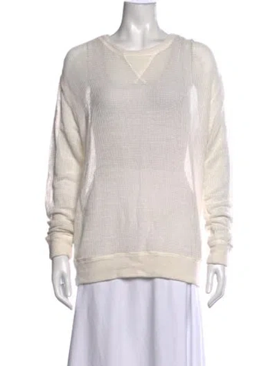 Pre-owned R13 Crew Neck Long Sleeve Sweatshirt In Neutrals