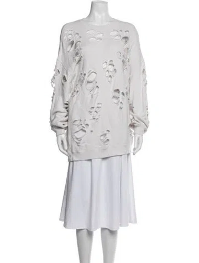 Pre-owned R13 Crew Neck Long Sleeve Sweatshirt In Neutrals