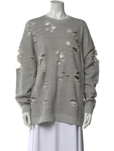 Pre-owned R13 Crew Neck Long Sleeve Sweatshirt W/ Tags In Gray