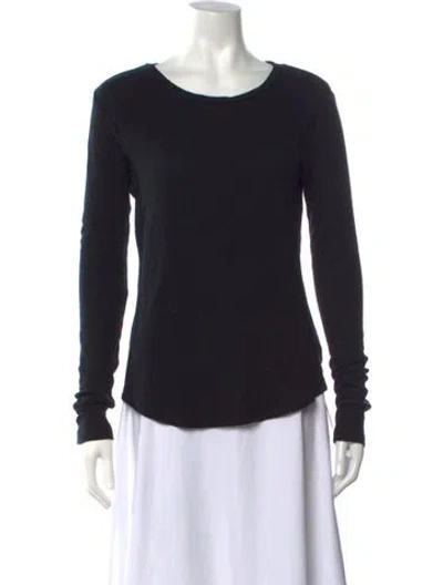 Pre-owned R13 Crew Neck Long Sleeve Top In Black