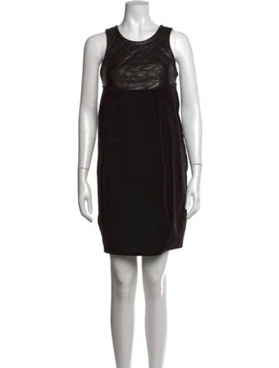 Pre-owned R13 Crew Neck Mini Dress In Black