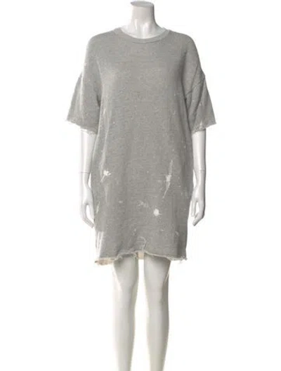 Pre-owned R13 Crew Neck Mini Dress In Gray