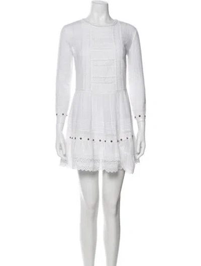 Pre-owned R13 Crew Neck Mini Dress In White