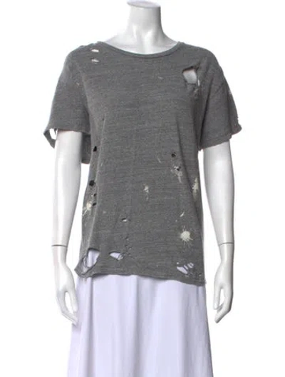 Pre-owned R13 Crew Neck Short Sleeve T-shirt In Grey