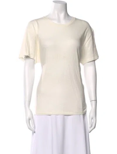 Pre-owned R13 Crew Neck Short Sleeve T-shirt In Neutral