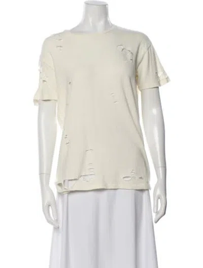 Pre-owned R13 Crew Neck Short Sleeve T-shirt In Neutral