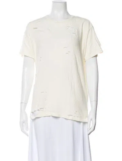 Pre-owned R13 Crew Neck Short Sleeve T-shirt In Neutral