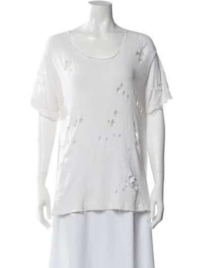 Pre-owned R13 Crew Neck Short Sleeve T-shirt In Neutral