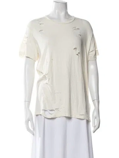 Pre-owned R13 Crew Neck Short Sleeve T-shirt In Neutrals