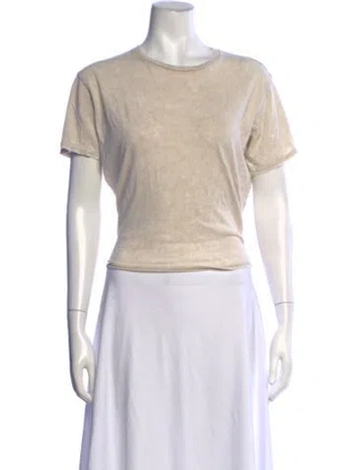 Pre-owned R13 Crew Neck Short Sleeve T-shirt In Neutrals