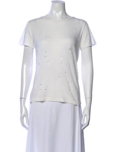 Pre-owned R13 Crew Neck Short Sleeve T-shirt In White