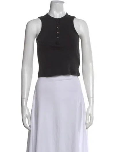 Pre-owned R13 Crew Neck Sleeveless Crop Top In Neutral