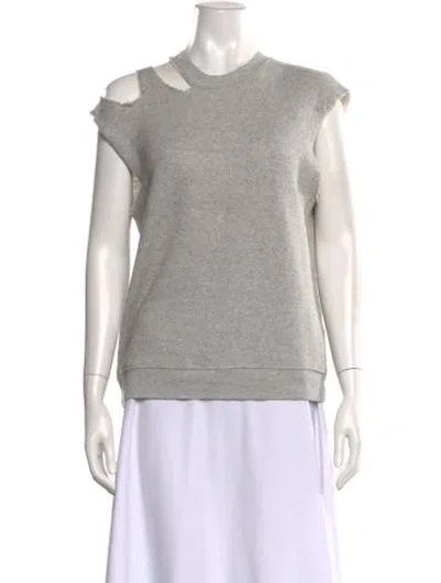 Pre-owned R13 Crew Neck Sleeveless Sweatshirt In Gray