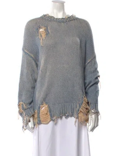 Pre-owned R13 Crew Neck Sweater In Blue