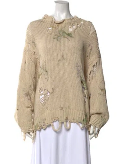 Pre-owned R13 Crew Neck Sweater In Neutral